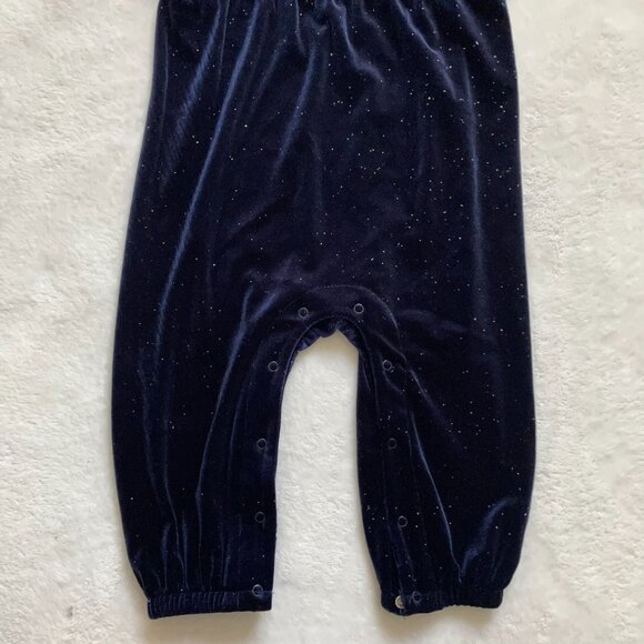 George Baby Toddler Velvet 1-Piece Romper 12-18M | Navy Sparkle Special EUC - Picture 15 of 16